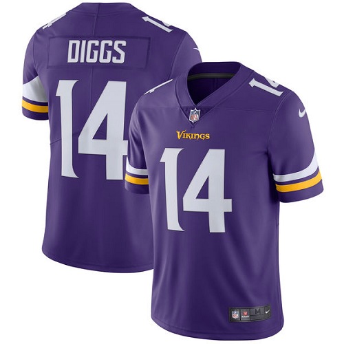 Minnesota Vikings 14 Limited Stefon Diggs Purple Nike NFL Home Men Jersey Vapor Untouchable